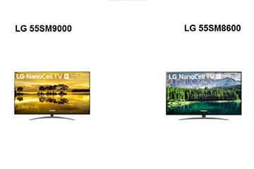 مقایسه تلویزیون ال جی SM8600 با SM9000